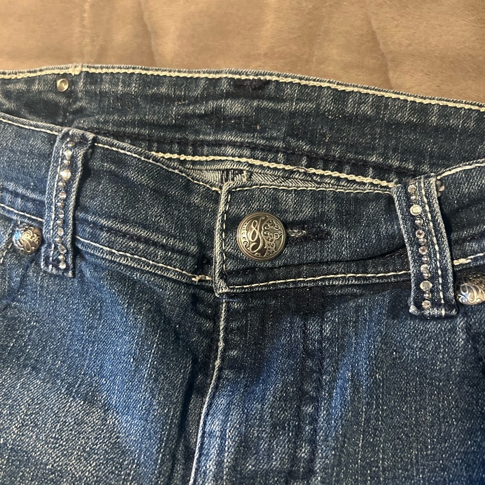 Style & Co. Dark Blue Embroidered Jeans - Picture 7 of 7